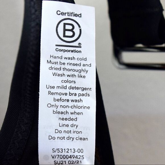 ATHLETA Square Neck Bra CupTankini Top, Black, Size 32B/C Tall NWT $74 531213 - Picture 11 of 12